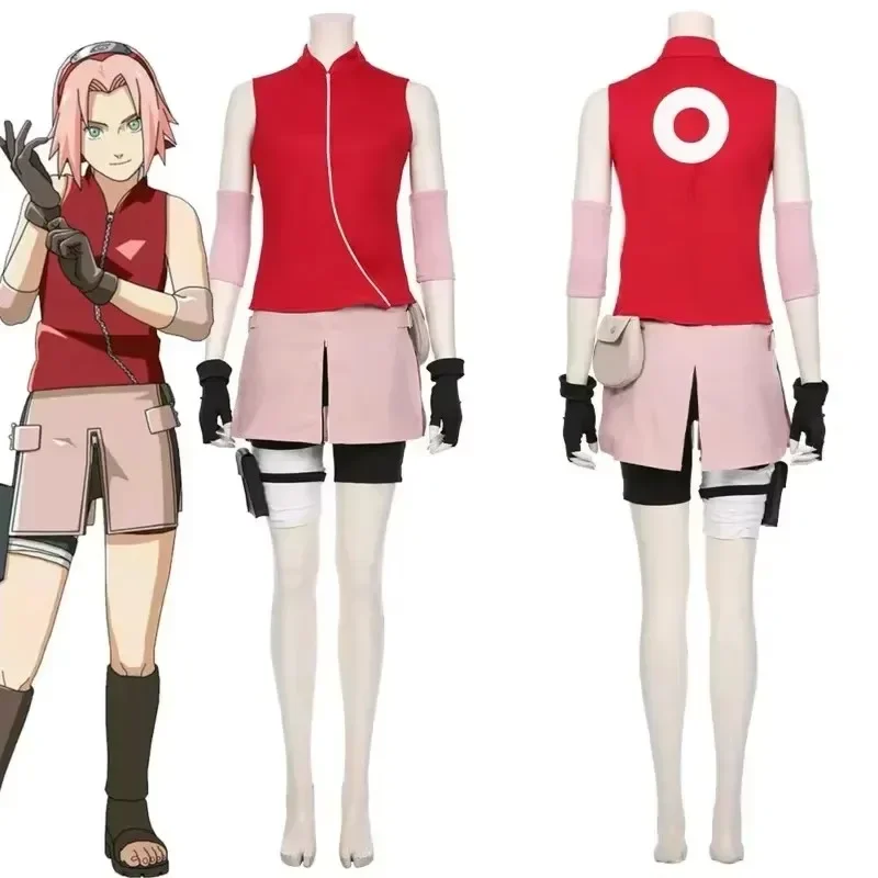 Anime Cosplay Ninja - New Game Haruno Sakura Cosplay Shippuden