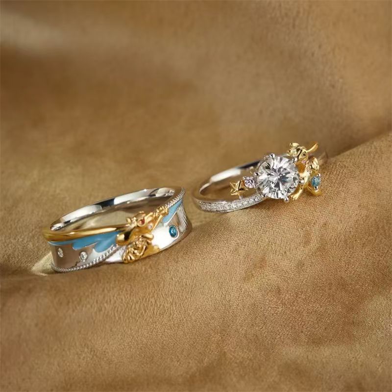 Anime Cosplay Couple - Pokémon Riolu Couple Rings - Cute
