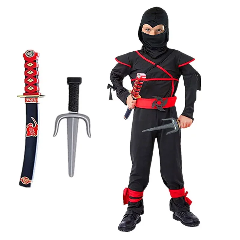 Anime Cosplay Ninja - Red Ninja Samurai Cosplay Costume Set