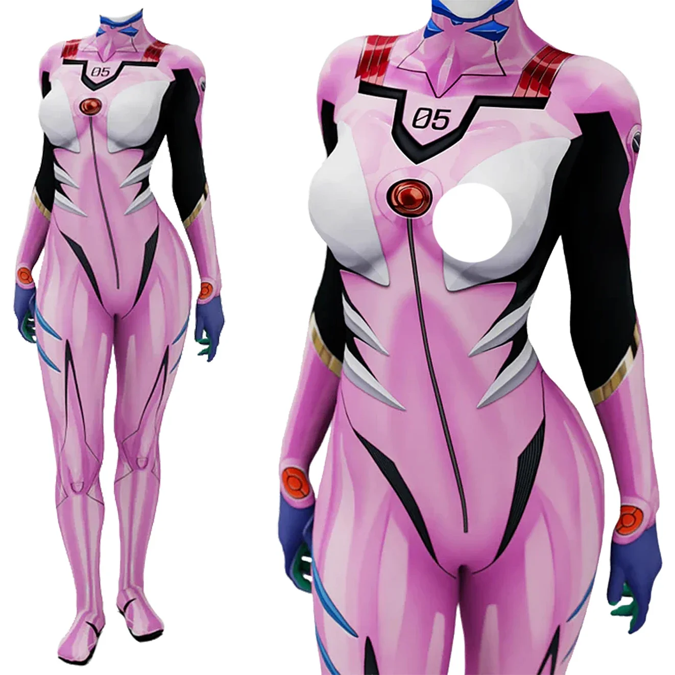 Anime Cosplay Girls - Anime EVA 05 Makinami Cosplay Costume