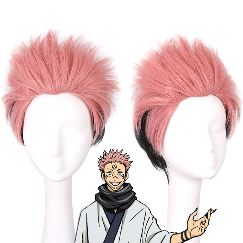 Anime Cosplay Easy - Jujutsu Kaisen Two-Face Sukuna Cosplay Wig,