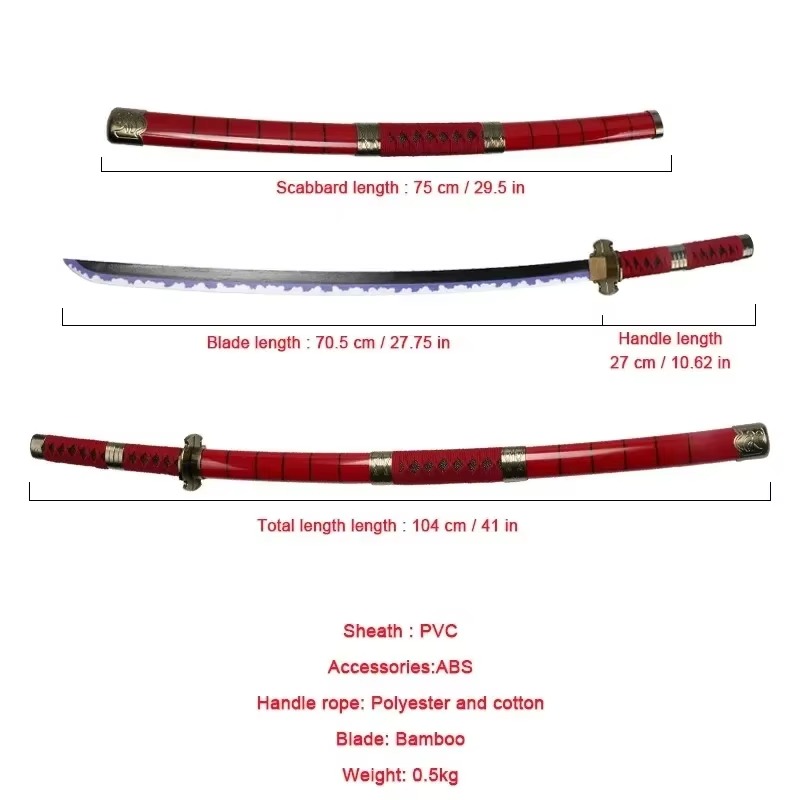 40incn Roronoa Zoro Katana Nin - Anime Cosplay Katana recension och pris