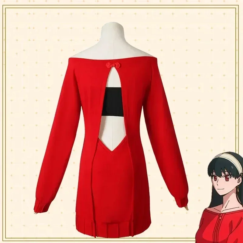Yor Forger Cosplay Long Red Kn - Anime Cosplay Yor recension och pris