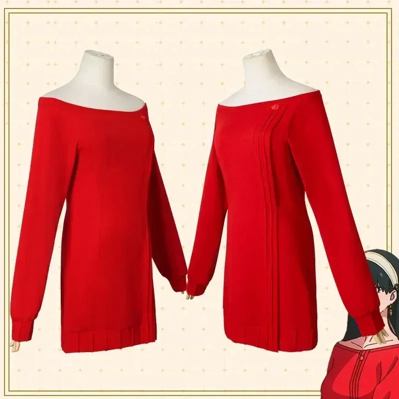 Yor Forger Cosplay Long Red Kn - Anime Cosplay Yor recension och pris