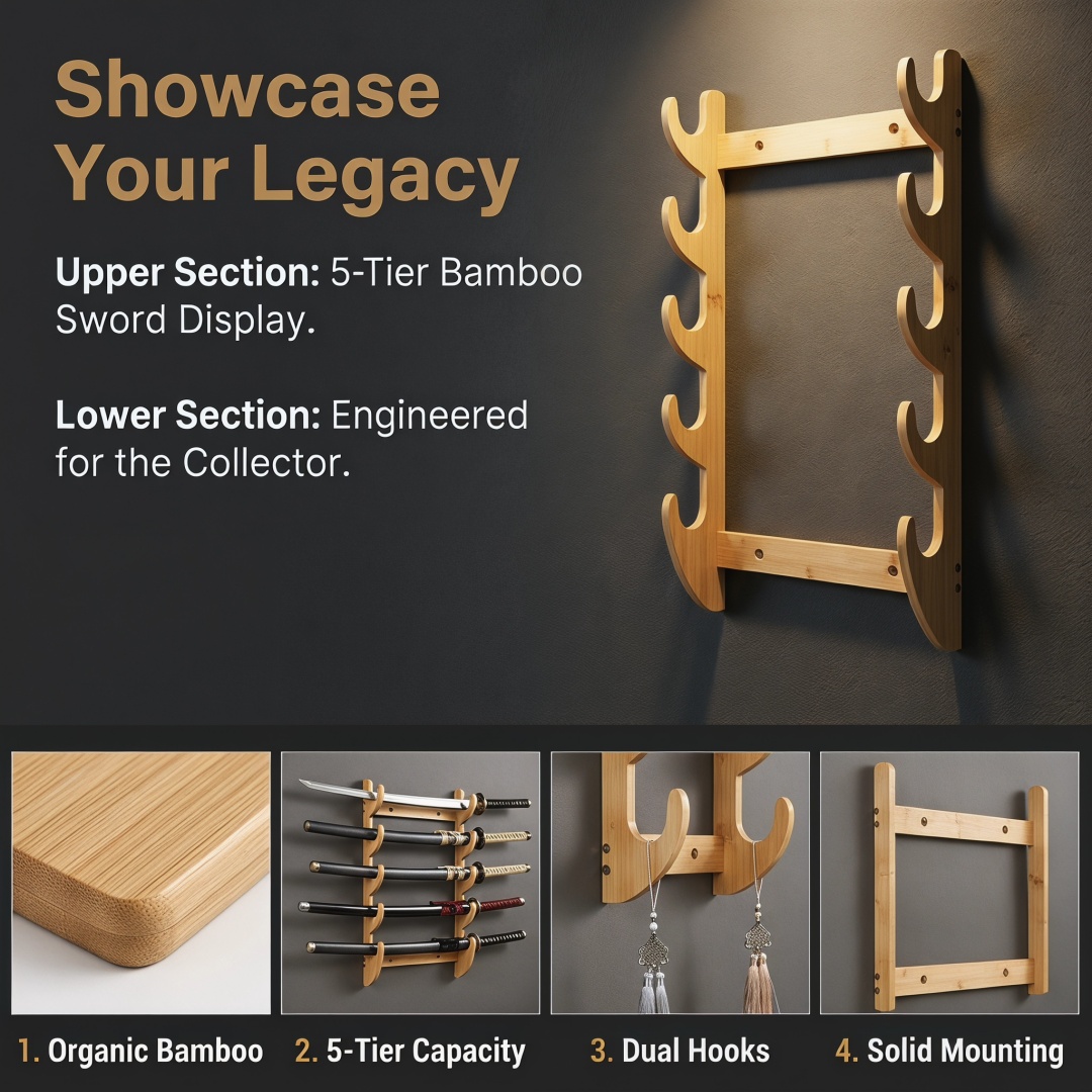 8-Layers Wall Sword Storage Sh - Anime Cosplay Katana recension och pris