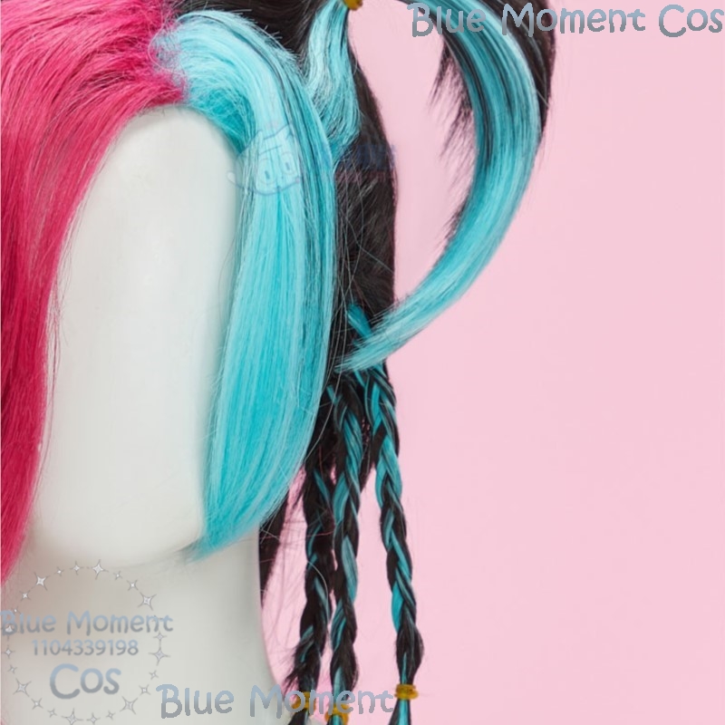 Jinx Valentine Cosplay Wig Pin - Cosplay Anime Pink Hair recension och pris