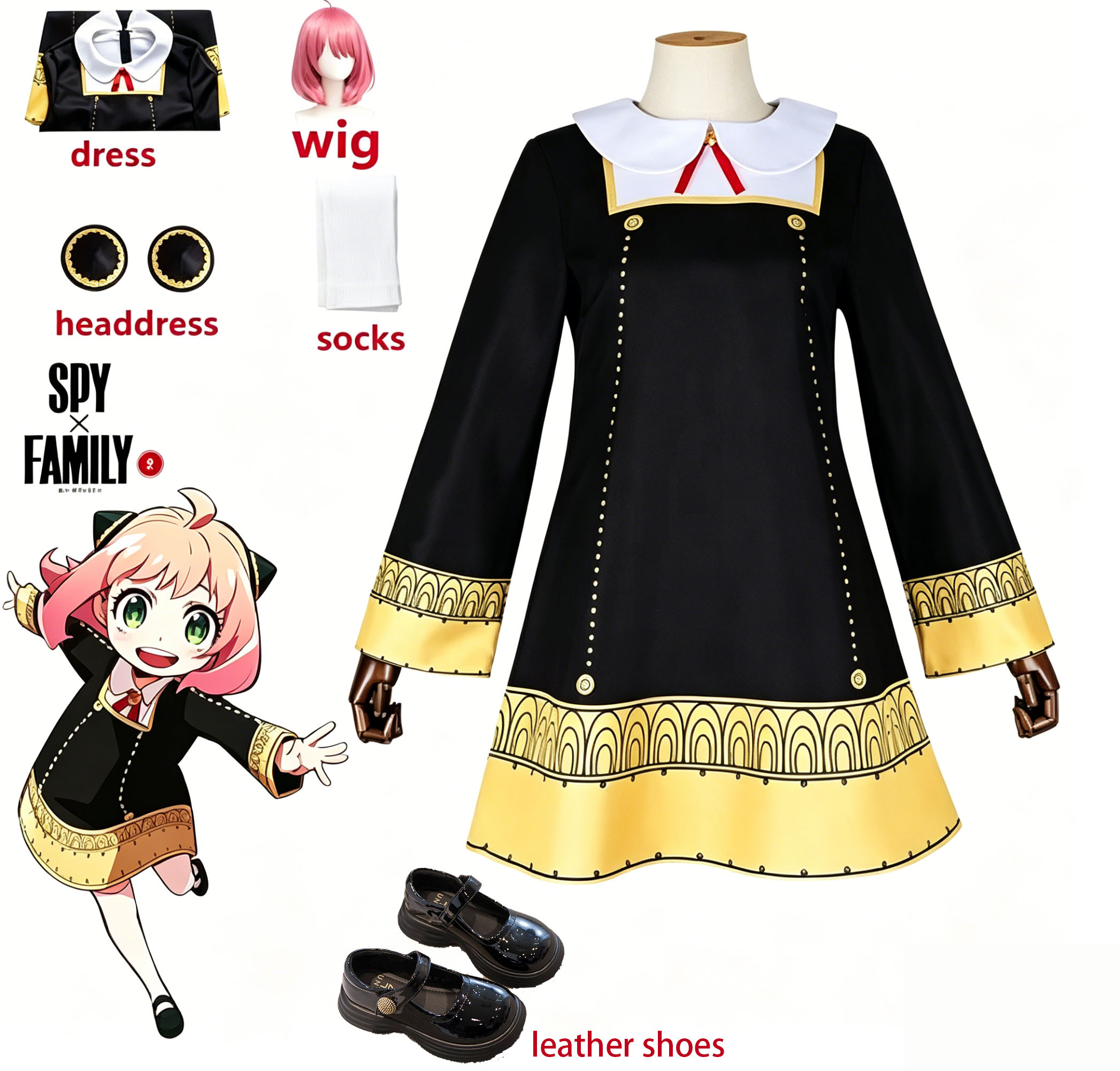 Spy X Family Anya Forger Cospl - Spy Family Outfit recension och pris