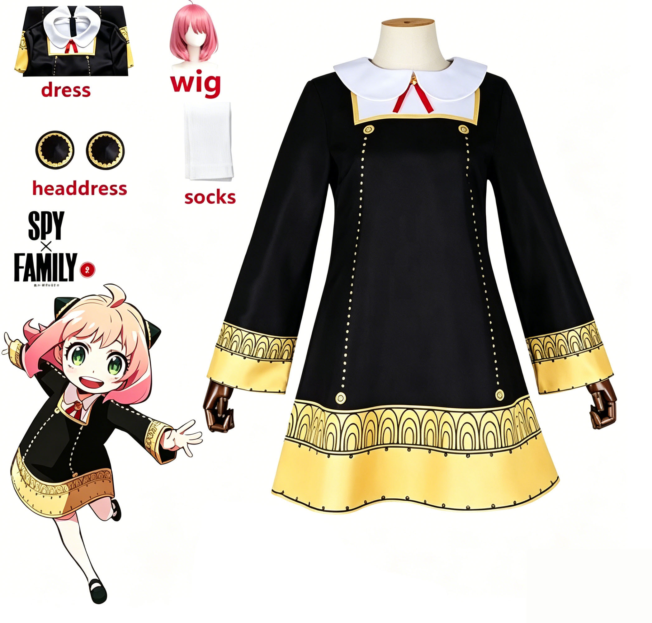 Spy X Family Anya Forger Cospl - Spy Family Outfit recension och pris